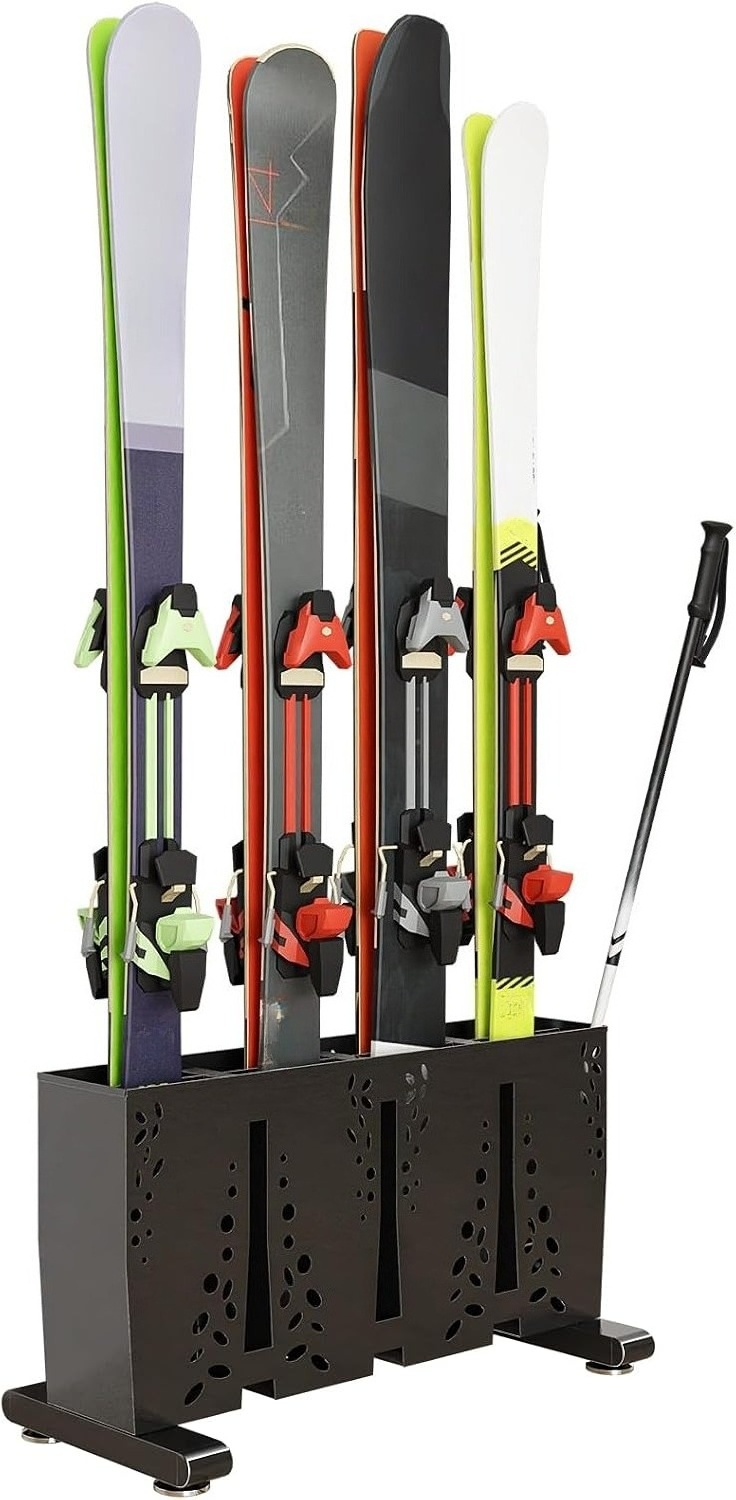 Sports Equipment Garage Storage - Heavy Duty Metal Ski Storage Rack,