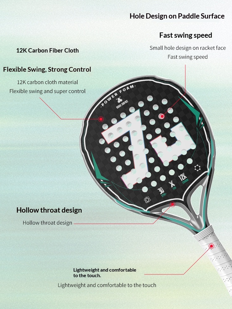 Carbon fiber material 12K kevl - огляд і ціна Padel Racket Carbon