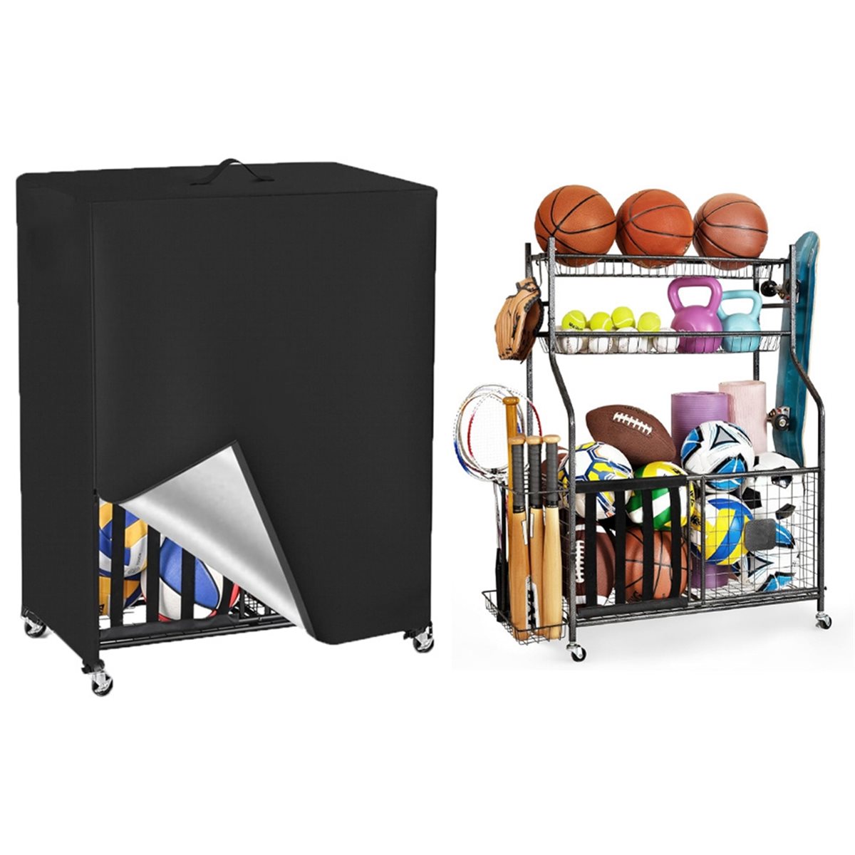 Basketball Rack Cover Garage S - огляд і ціна Sports Equipment Garage Storage