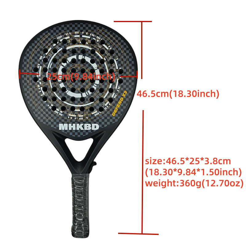 MHKBD Carbon Fiber Padel Racke - огляд і ціна Padel Racket Carbon