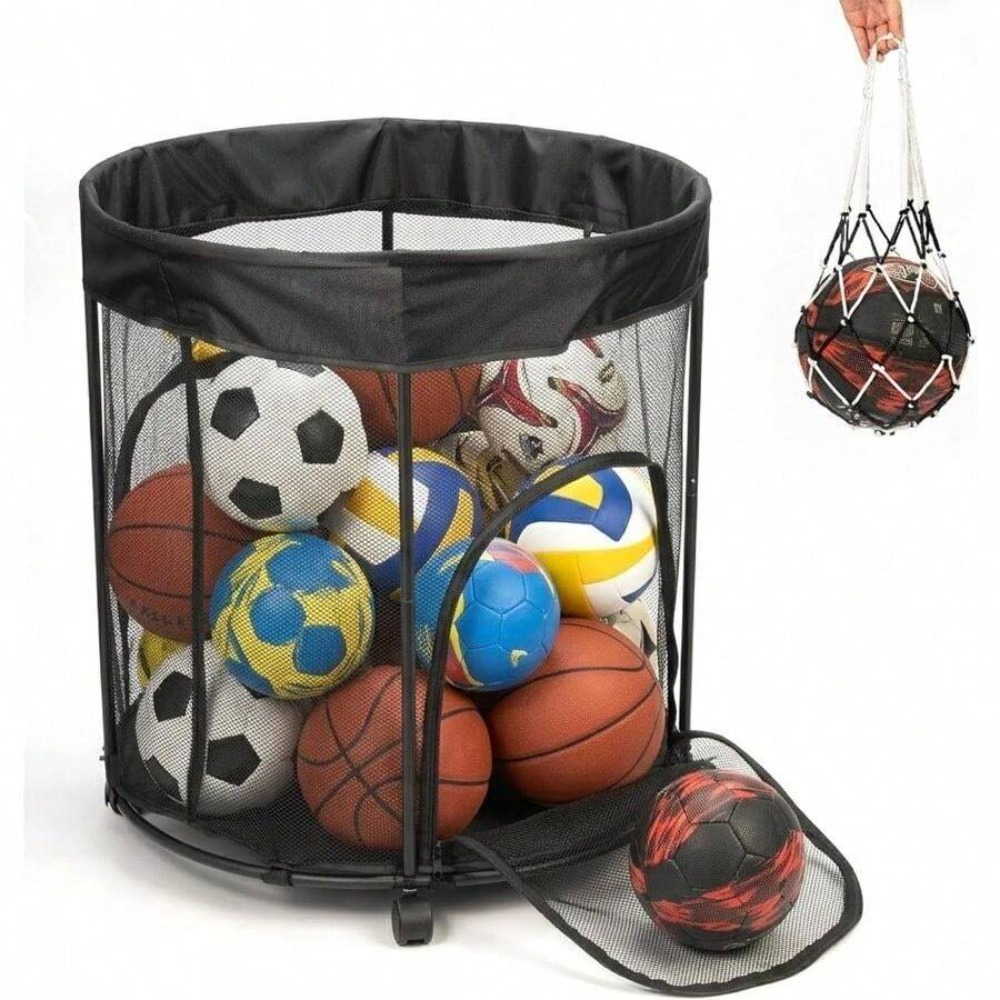 51.36 Gallon Ball Storage Cart - огляд і ціна Sports Equipment Garage Storage